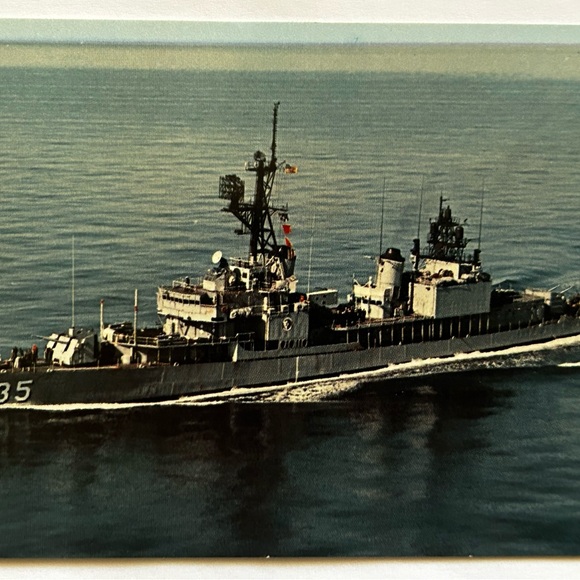 USS Charles P. Cecil (DD-835) Destroyer Ship Vintage Postcard (1970s) - Picture 2 of 3